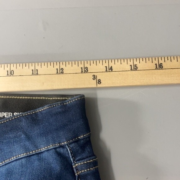New York & Company Blue Ultra High-Waist Super Skinny Women's Jean Pants Size 4 - Picture 6 of 12